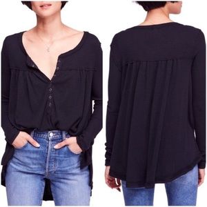 We The Free Black Long Sleeve Top